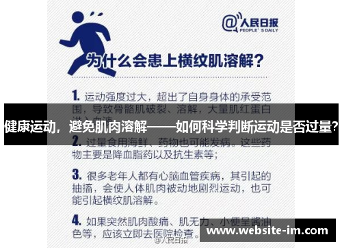 健康运动，避免肌肉溶解——如何科学判断运动是否过量？